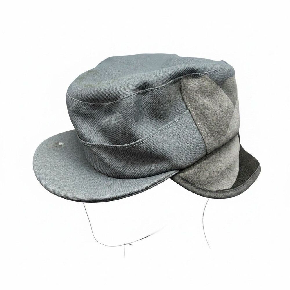 Vintage Union Made Military Militia Field Cap Hat Dark Gray 58 Cm 7 1/4
